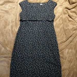 Black and grey leopard dress